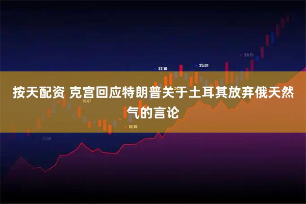 按天配资 克宫回应特朗普关于土耳其放弃俄天然气的言论